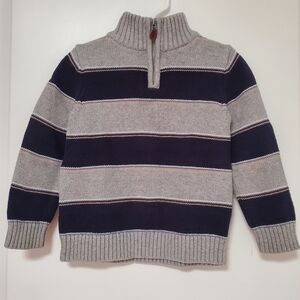Boys Striped Gray/Navy Sweater Size 3T